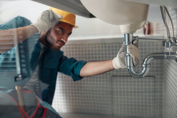 male-plumber-is-repairing-faucet-of-a-sink-at-bathroom-good-quality-plumbing-company-service